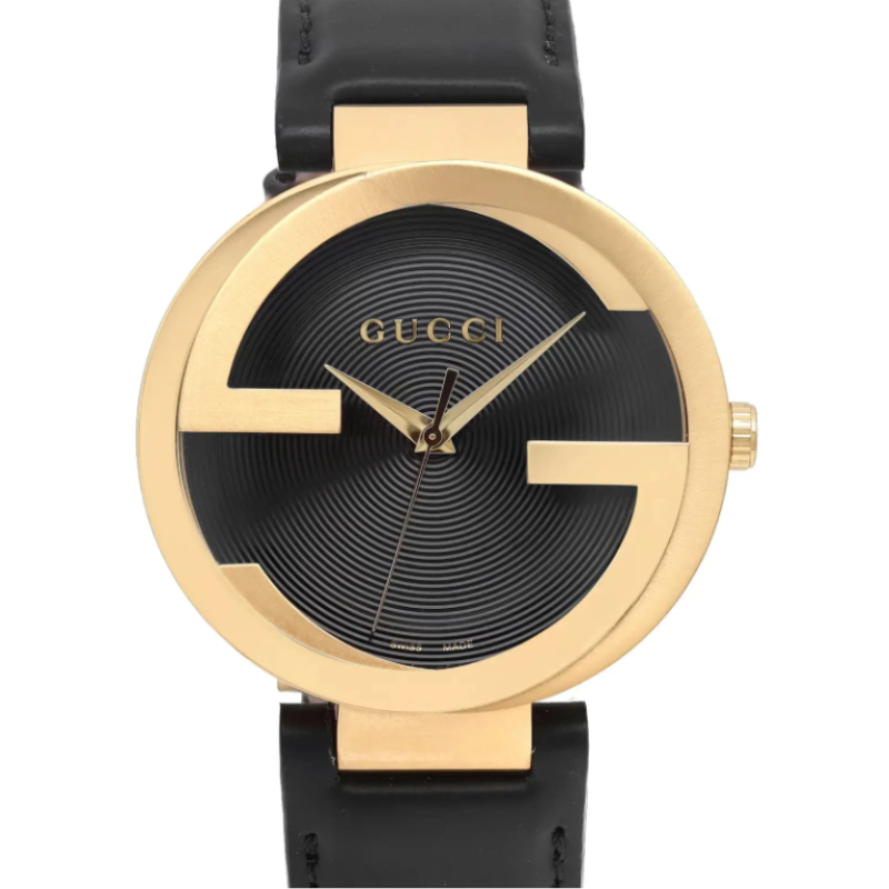 Gucci Men’s Quartz Leather Strap Black Dial 42mm Watch YA133212