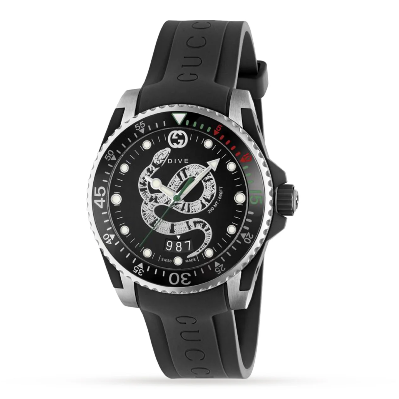 Gucci Men's Quartz Stainless Steel Black Dial Men's Watch Dial 40mm Watch YA136323