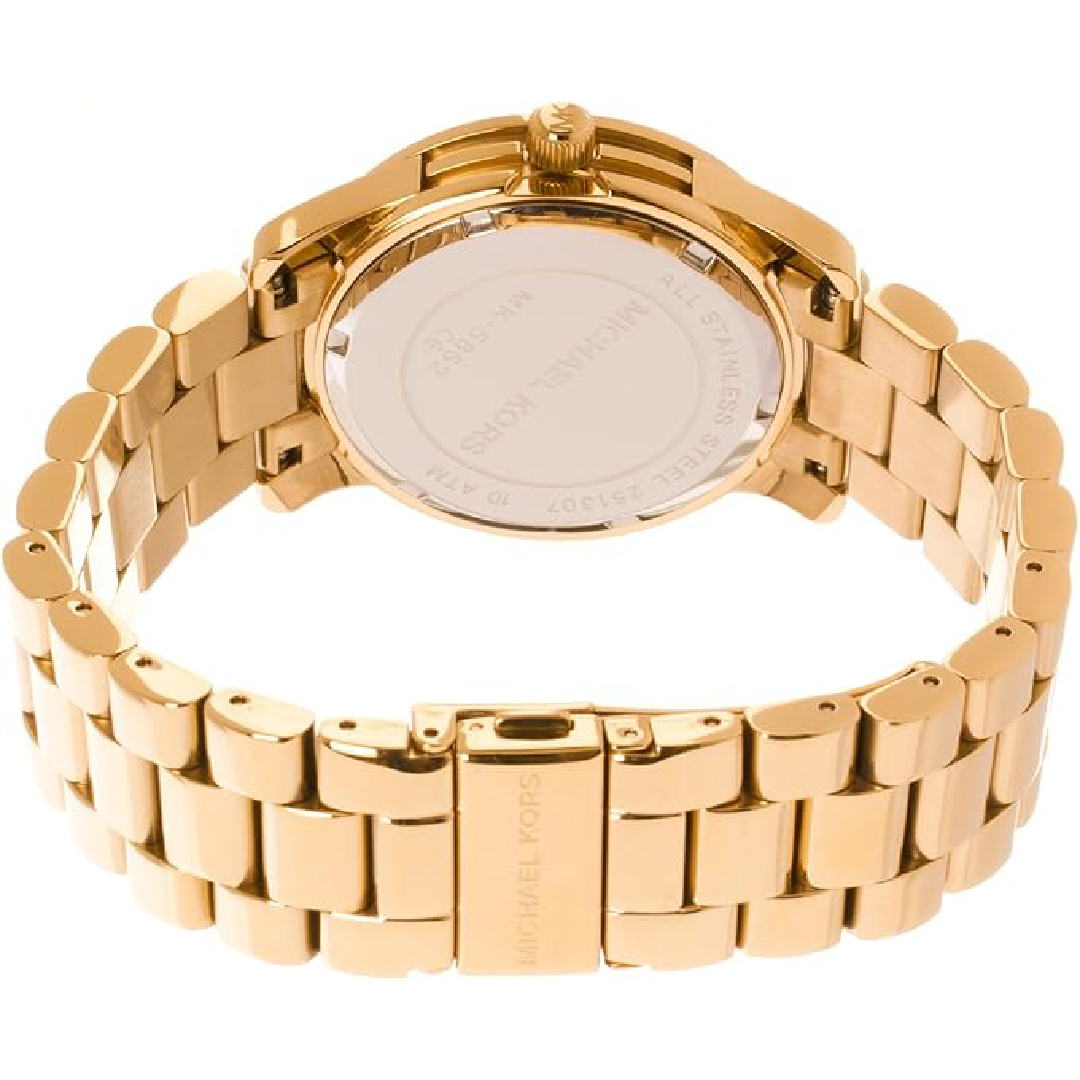 Michael Kors Women’s Quartz Gold Stainless Gold Dial 38mm Watch MK5852 (Like New) - Image 2