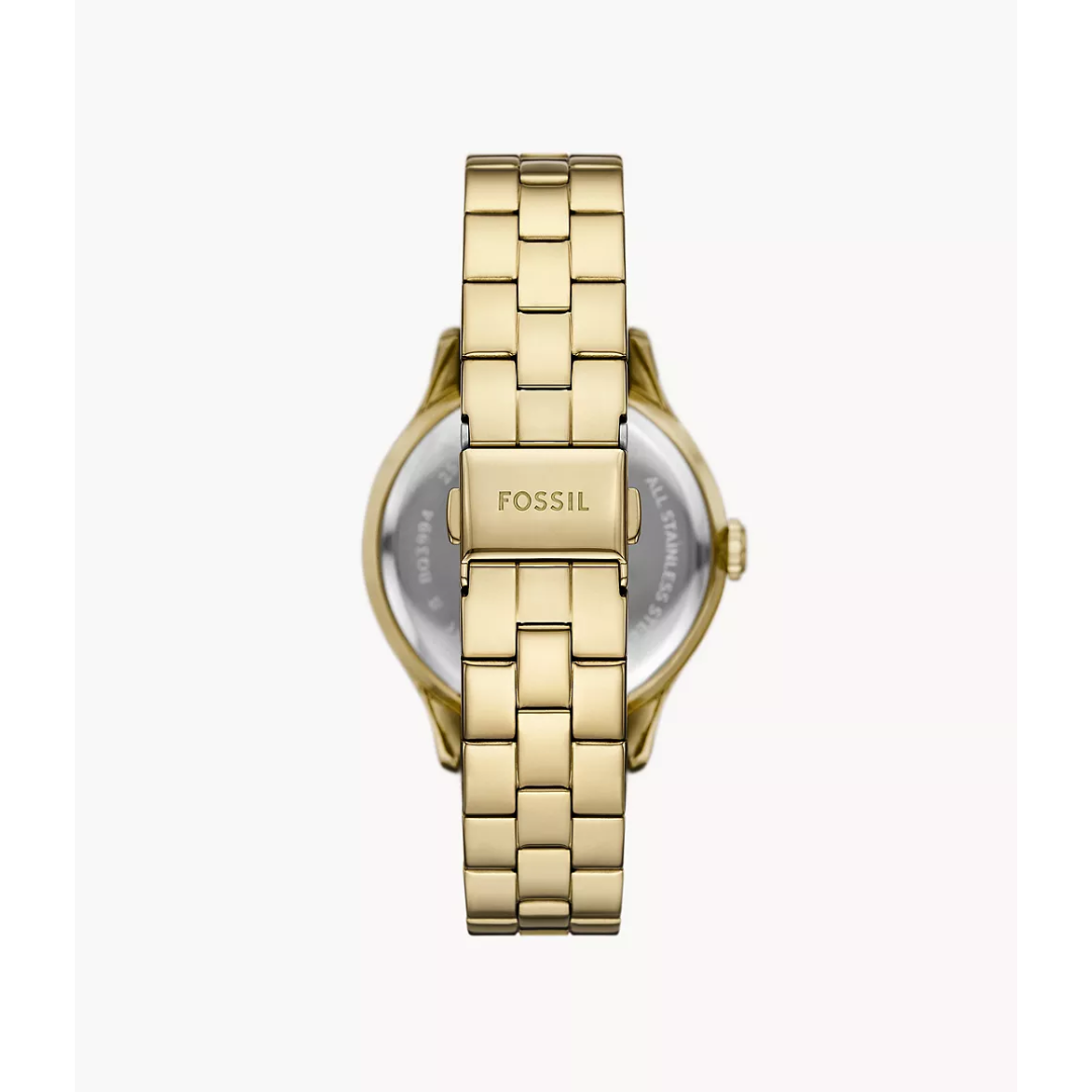 Fossil Women’s Quartz Gold Stainless Steel Silver Dial 38mm Watch BQ3994 (Without Tag) - Image 3