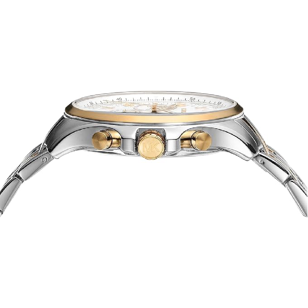 Michael Kors Men’s Chronograph Quartz Two-Tone Stainless Steel White Dial 44mm Watch MK9126 - Image 3