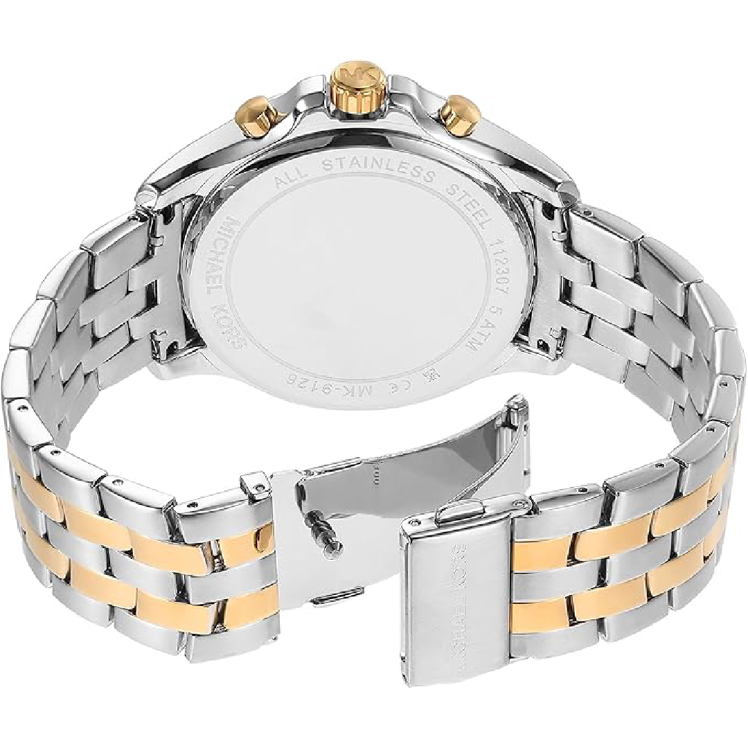 Michael Kors Men’s Chronograph Quartz Two-Tone Stainless Steel White Dial 44mm Watch MK9126 - Image 2