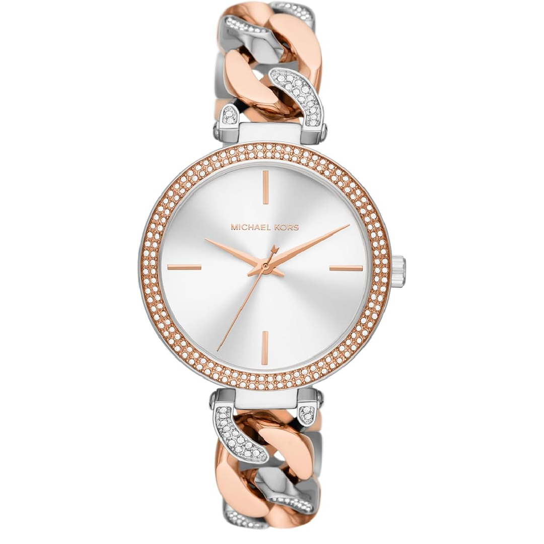 Michael Kors Women’s Quartz Two-Tone Stainless Steel Silver Dial 38mm Watch MK4634