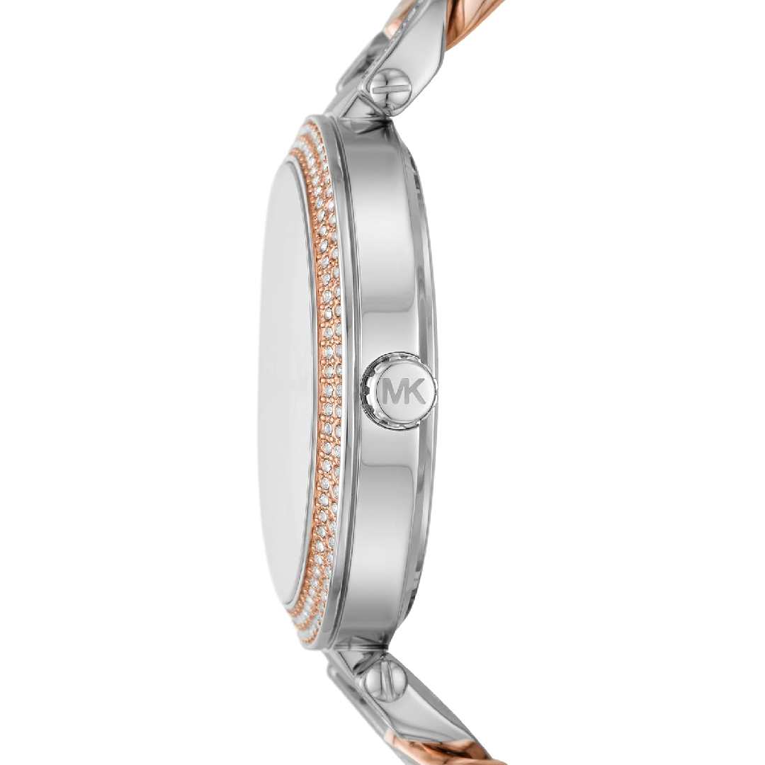 Michael Kors Women’s Quartz Two-Tone Stainless Steel Silver Dial 38mm Watch MK4634 - Image 2