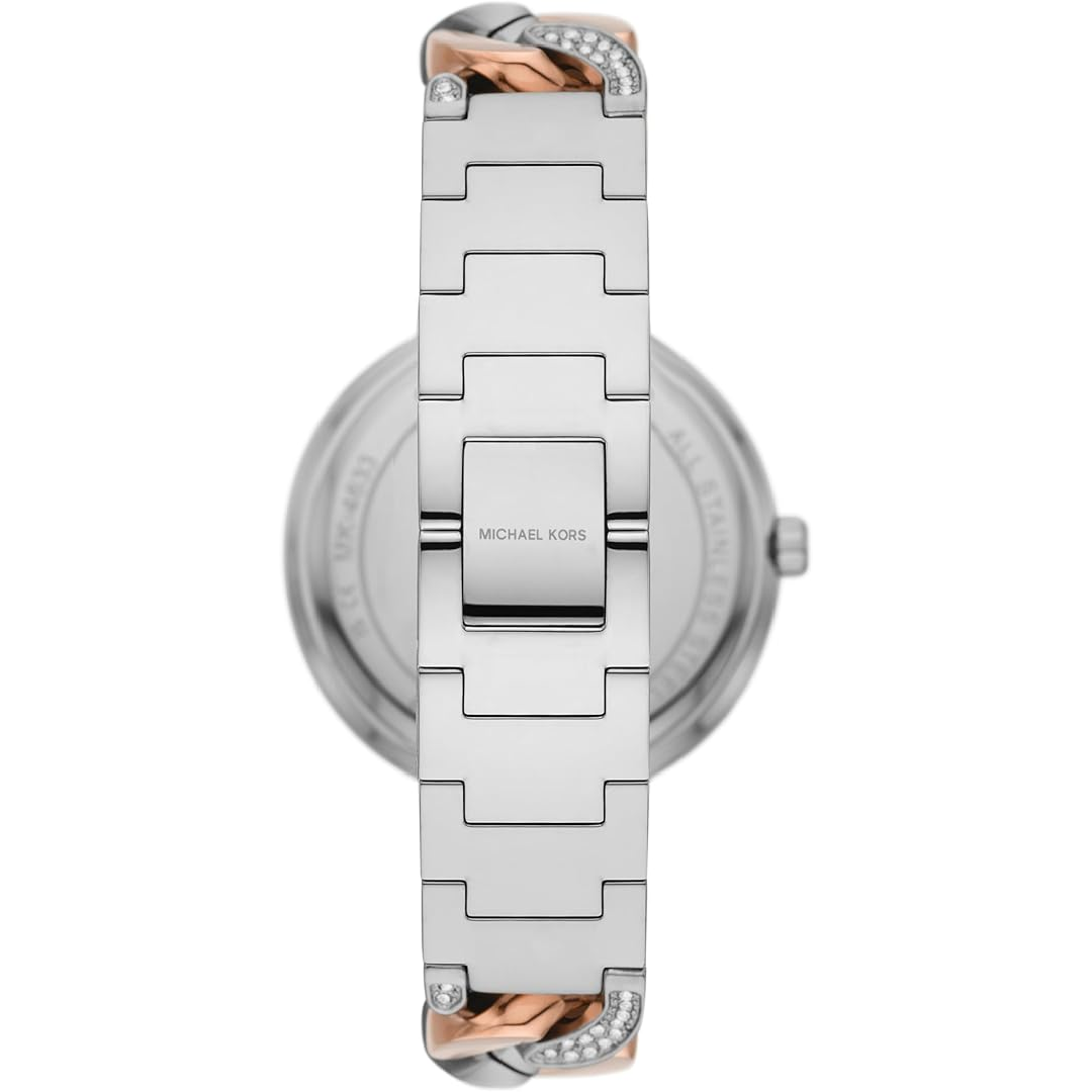 Michael Kors Women’s Quartz Two-Tone Stainless Steel Silver Dial 38mm Watch MK4634 - Image 3