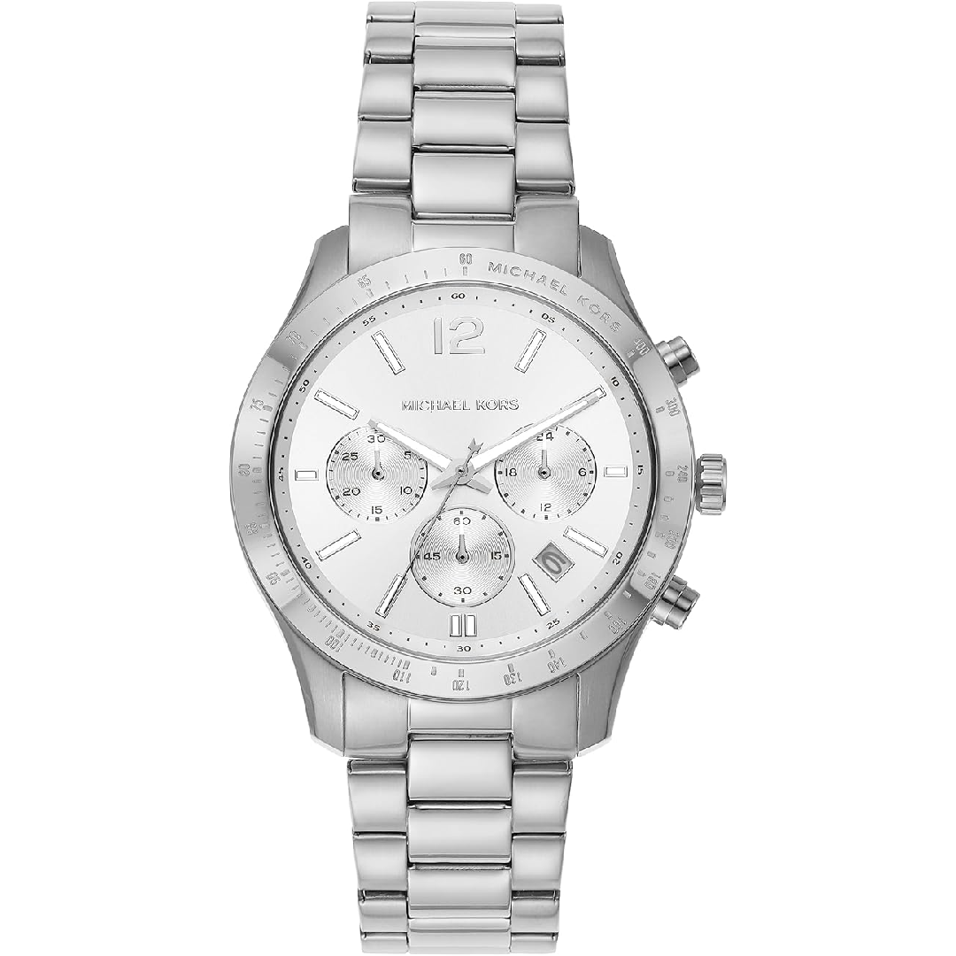 Michael Kors Women’s Chronograph Quartz Silver Stainless Steel Silver Dial 40mm Watch MK7289