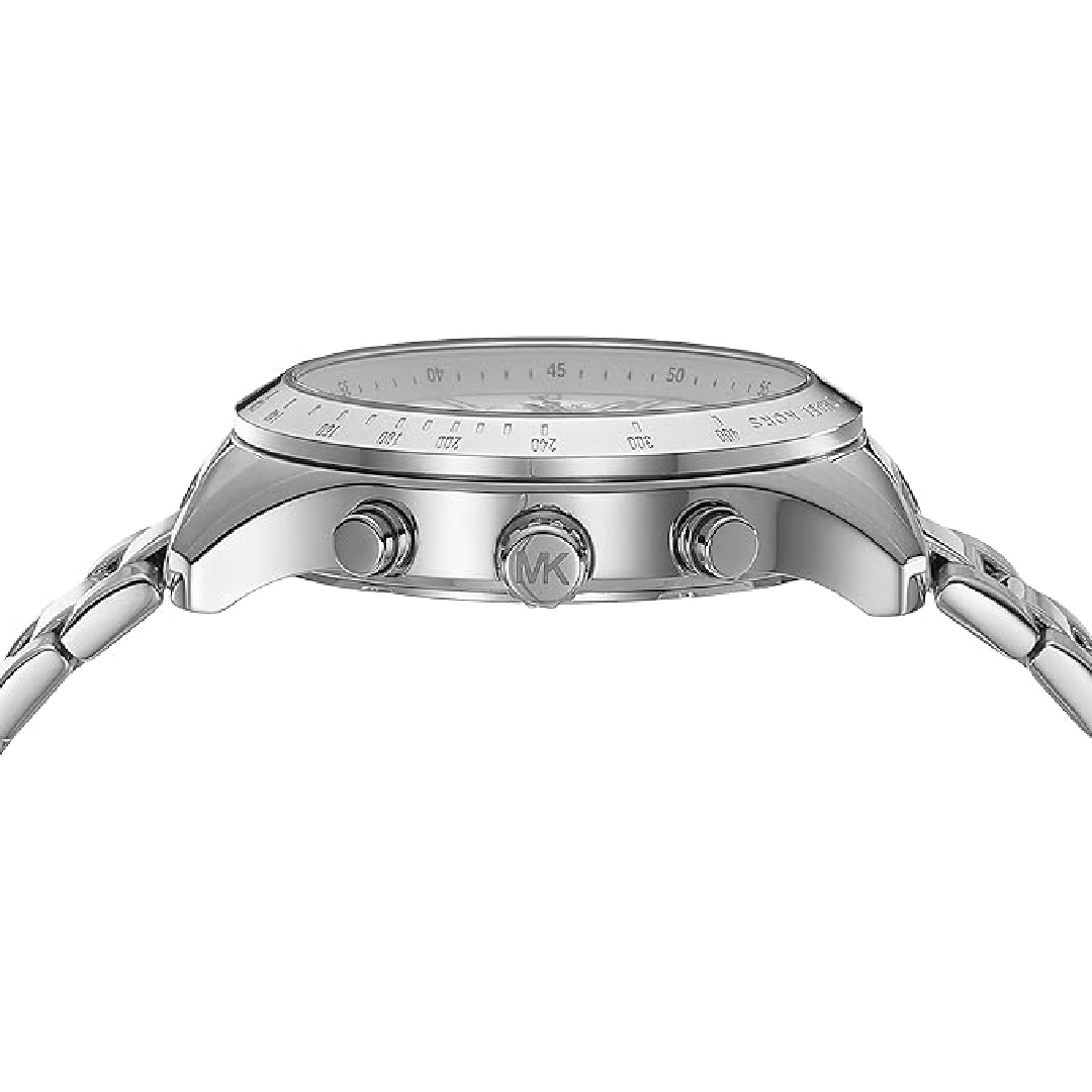 Michael Kors Women’s Chronograph Quartz Silver Stainless Steel Silver Dial 40mm Watch MK7413 - Image 2