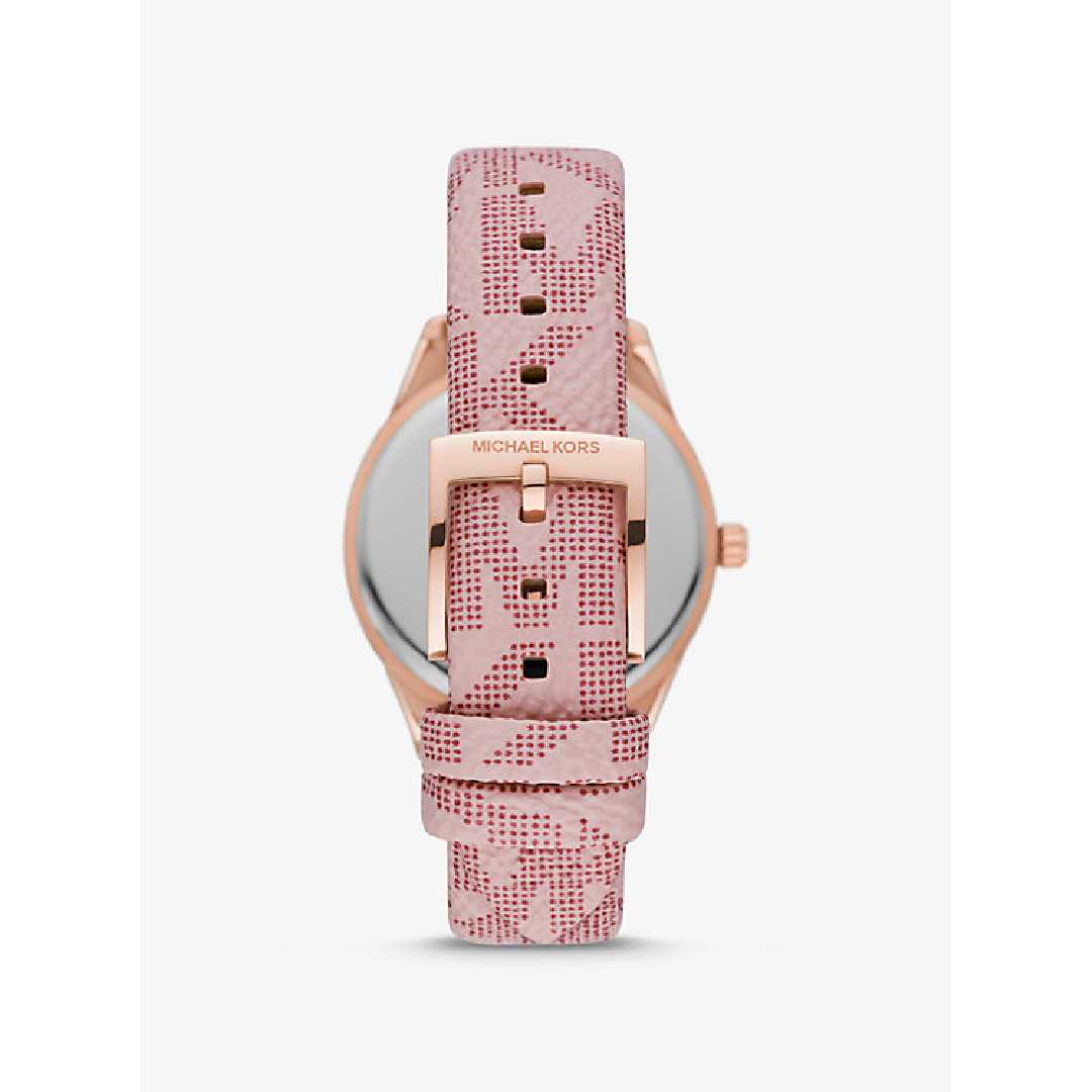 Michael Kors Women's Quartz Rose Gold Leather Strap Rose Gold Dial 33mm Watch MK2879 - Image 2