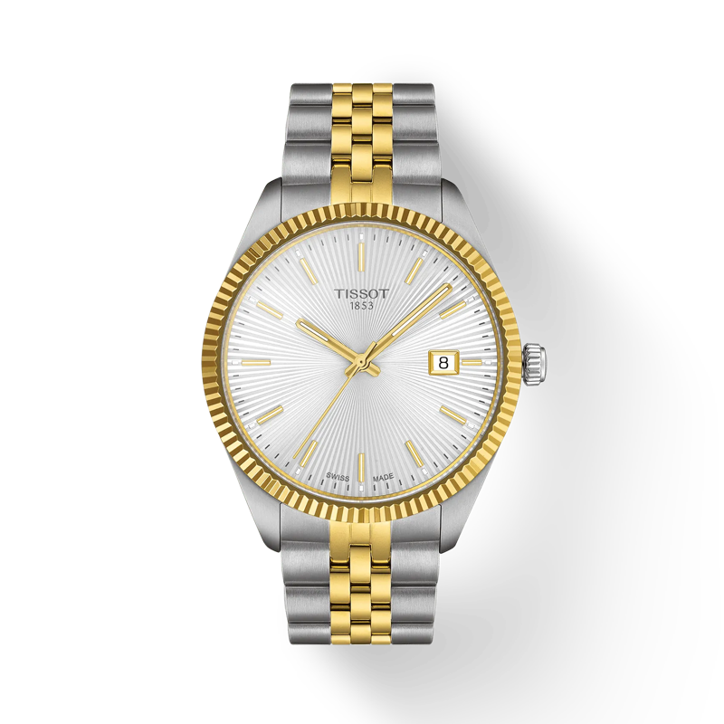 TISSOT Men’s Quartz Swiss Made Two-tone Stainless Steel Silver Dial 40mm Watch T156.410.22.031.00