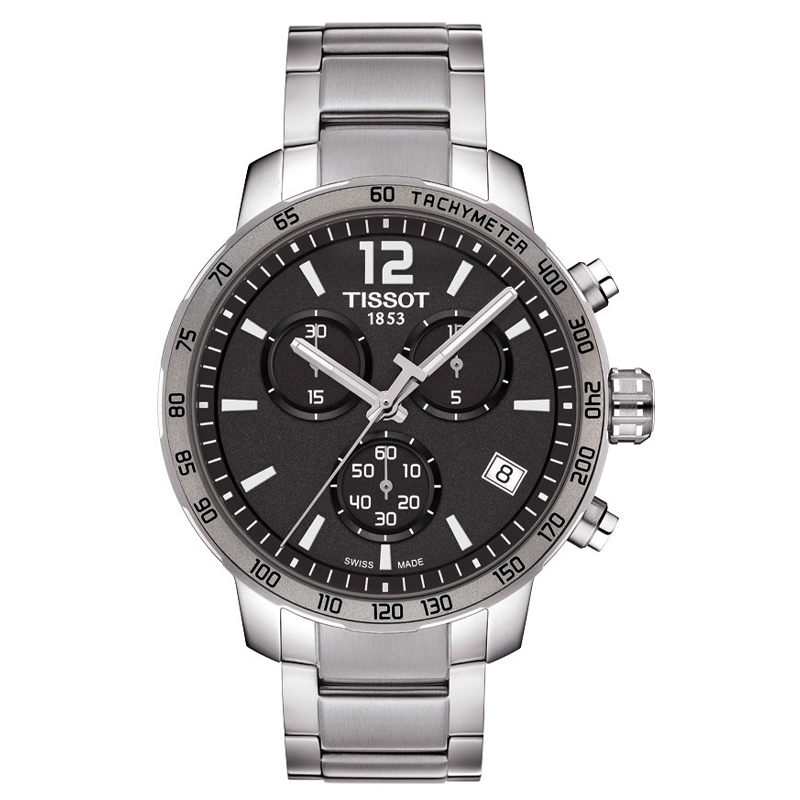 TISSOT Men’s Chronograph Quartz Swiss Made Silver Stainless Steel Anthracite Dial 42mm Watch T095.417.11.067.00
