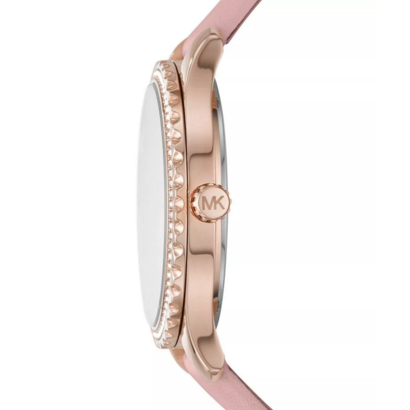 Michael Kors Women’s Quartz Rose Gold Leather Strap White Dial 38mm Watch MK2909 - Image 2