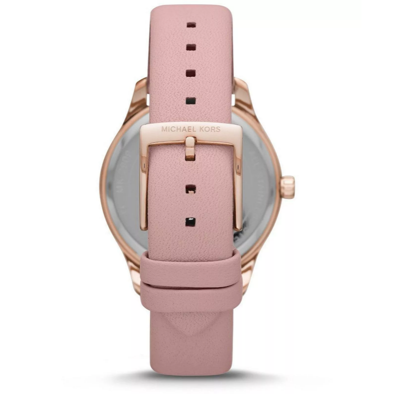 Michael Kors Women’s Quartz Rose Gold Leather Strap White Dial 38mm Watch MK2909 - Image 3