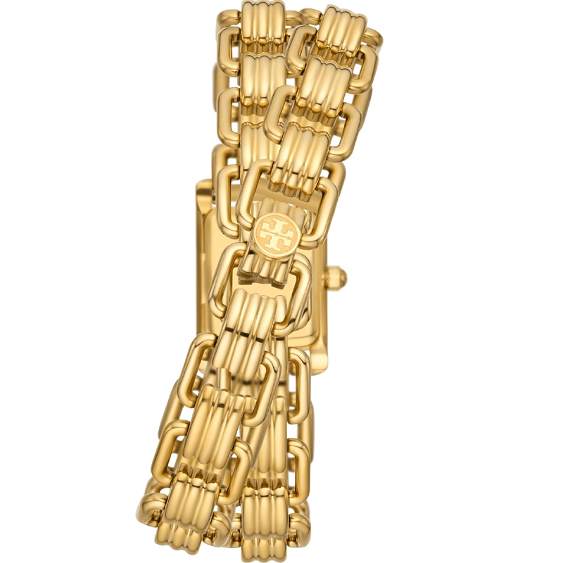 Tory Burch Women’s Quartz Gold Wrap Stainless Steel Beige Dial 28mm Watch TBW1067