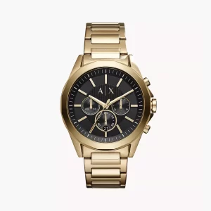 Armani Exchange Men’s Chronograph Quartz Stainless Steel Black Dial 44mm Watch AX2611