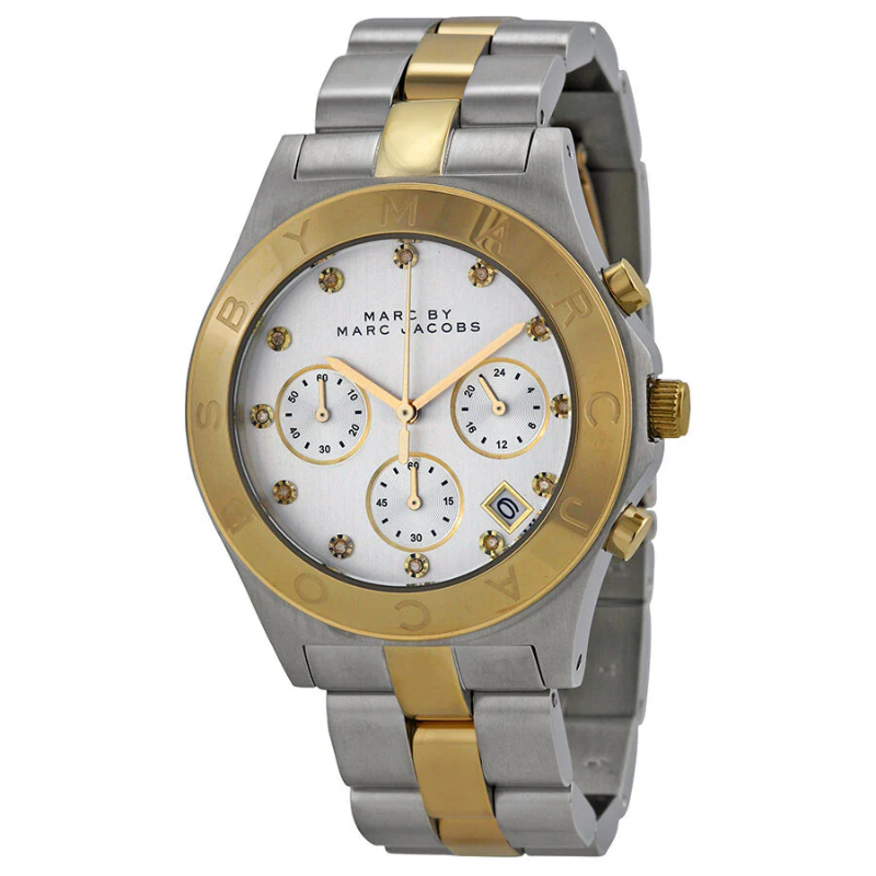 Marc by Marc Jacobs Women's Chronograph Quartz Stainless Steel Silver Dial 41mm Watch MBM3177