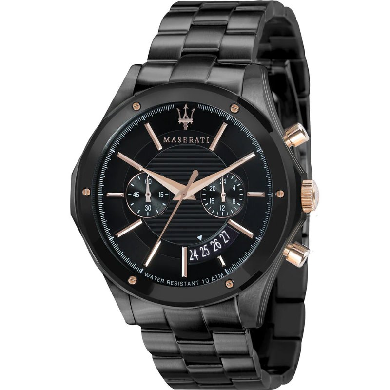 Maserati Men’s Chronograph Quartz Stainless Steel Black Dial 44mm Watch R8873627001