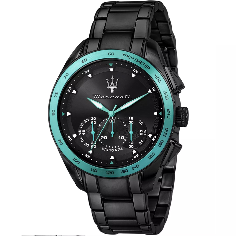 Maserati Traguardo Aqua Edition Men’s Chronograph Quartz Black Stainless Steel Black Dial 45mm Watch R8873644002