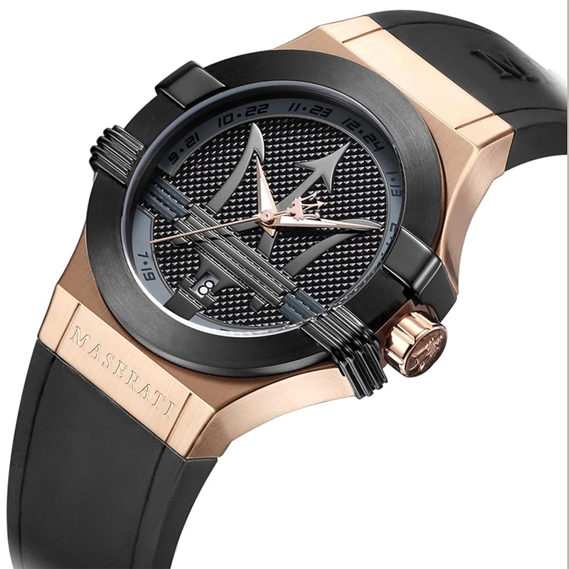 Maserati Men’s Quartz Black Silicone Strap Black Dial 40mm Watch R8851108002 - Image 2