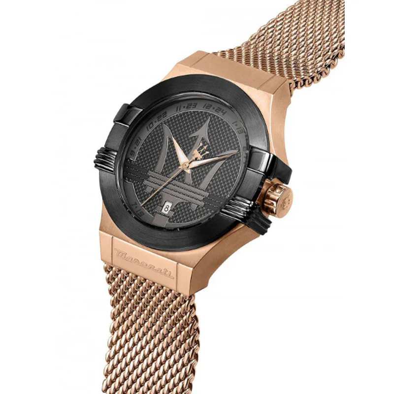 Maserati Men’s Quartz Rose Gold Stainless Steel Black Dial 42mm Watch R8853108009 - Image 2