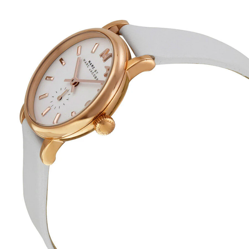 Marc by Marc Jacobs Women’s Quartz White Leather Strap White Dial 27mm Watch MBM1284 - Image 2