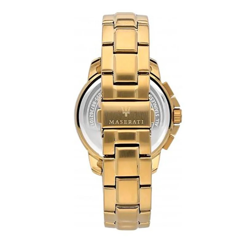 Maserati Men’s Chronograph Quartz Gold Stainless Steel Black Dial 44mm Watch R8873621013