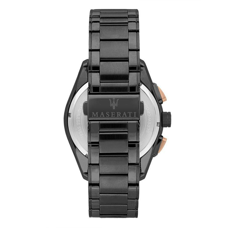 Maserati Men’s Chronograph Quartz Black Stainless Steel Black Dial 45mm Watch R8873612016 - Image 3