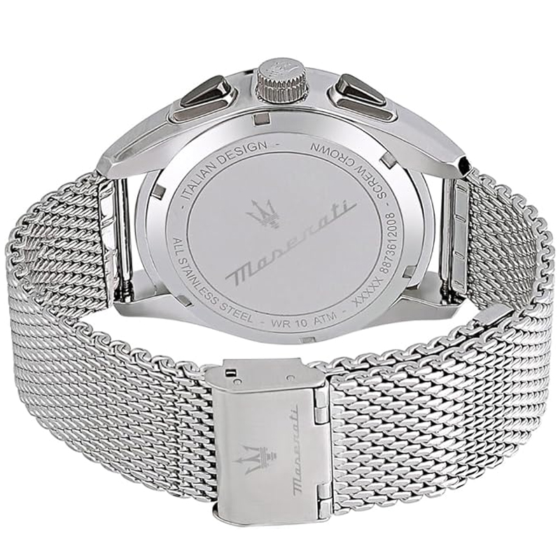 Maserati Men’s Chronograph Quartz Silver Stainless Steel Grey Dial 45mm Watch R8873612008 - Image 3