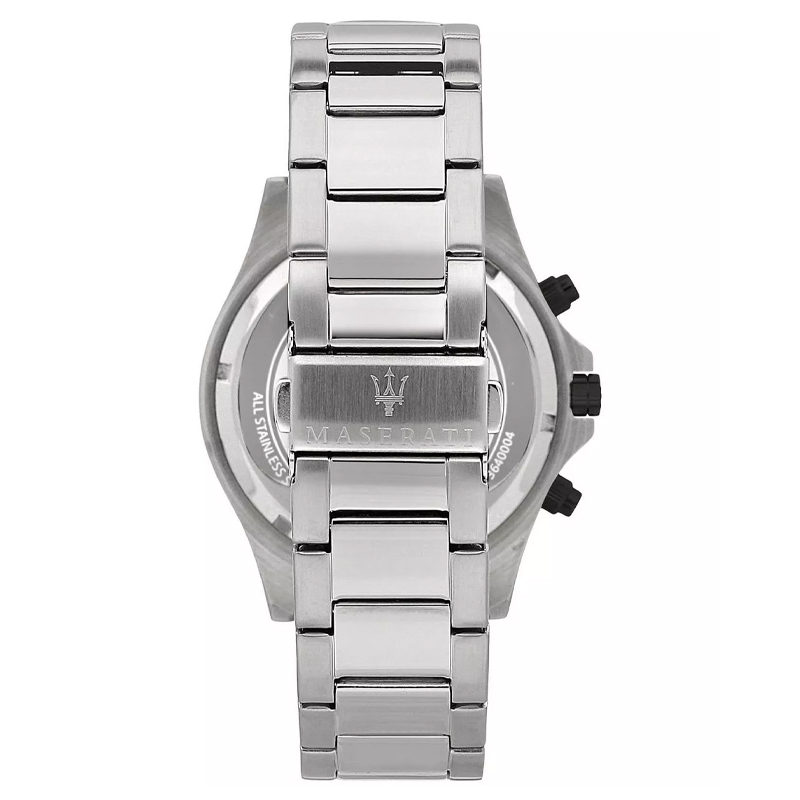 Maserati Men’s Chronograph Quartz Silver Stainless Steel White Dial 44mm Watch R8873640003 - Image 3