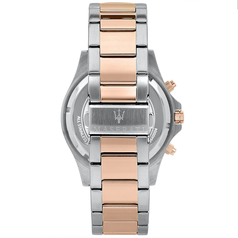 Maserati Men’s Chronograph Quartz Two-Tone Stainless Steel Black Dial 44mm Watch R8873640009 - Image 3