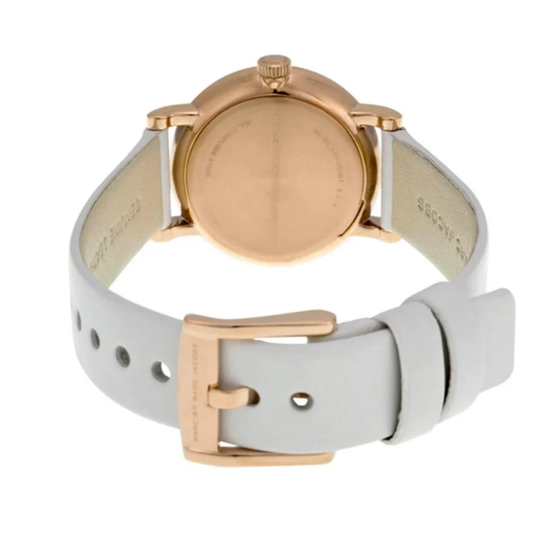 Marc by Marc Jacobs Women’s Quartz White Leather Strap White Dial 27mm Watch MBM1284 - Image 3