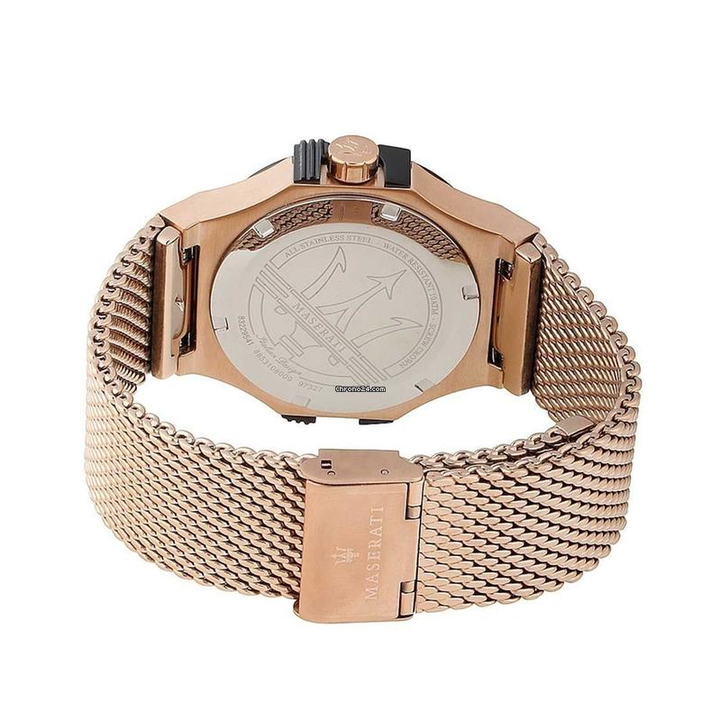 Maserati Men’s Quartz Rose Gold Stainless Steel Black Dial 42mm Watch R8853108009 - Image 3
