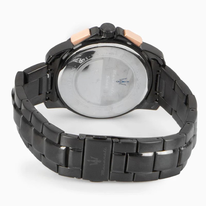 Maserati Men’s Chronograph Solar-Powered Quartz Gray Stainless Steel Black Dial 45mm Watch R8873645001
