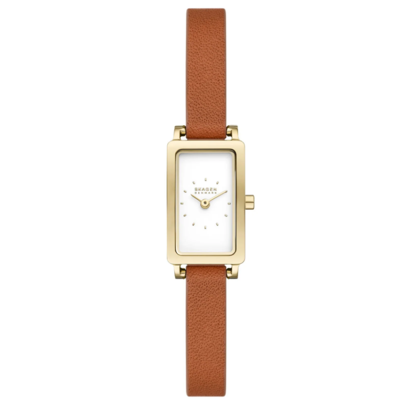 Skagen Women’s Quartz Brown Leather Strap White Dial 30mm Watch SKW3149 (Like New)