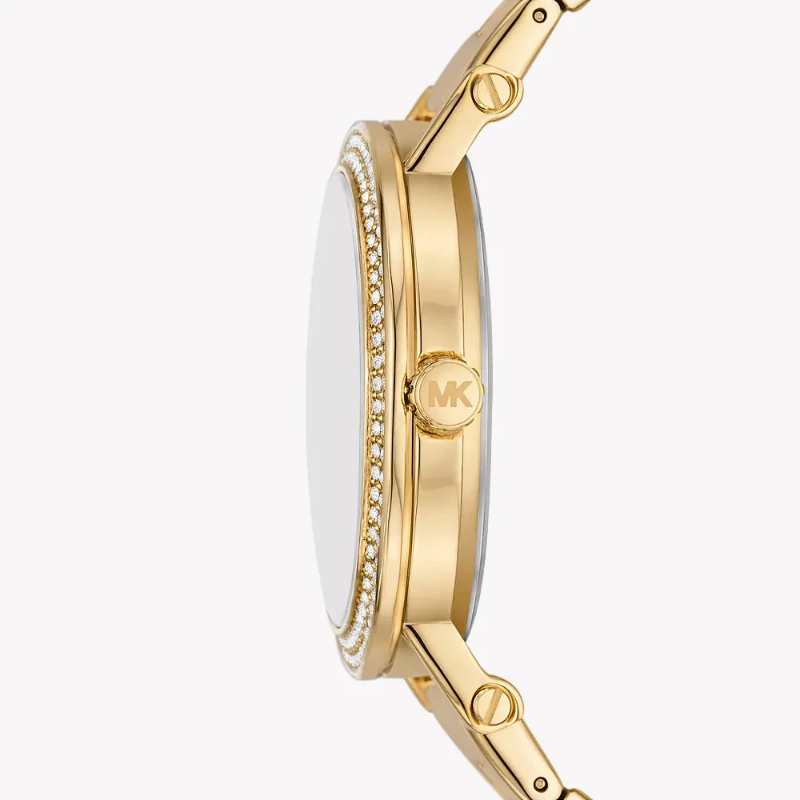 Michael Kors Women’s Quartz Gold Stainless Steel Blue Dial 39mm Watch MKO1048 - Image 2