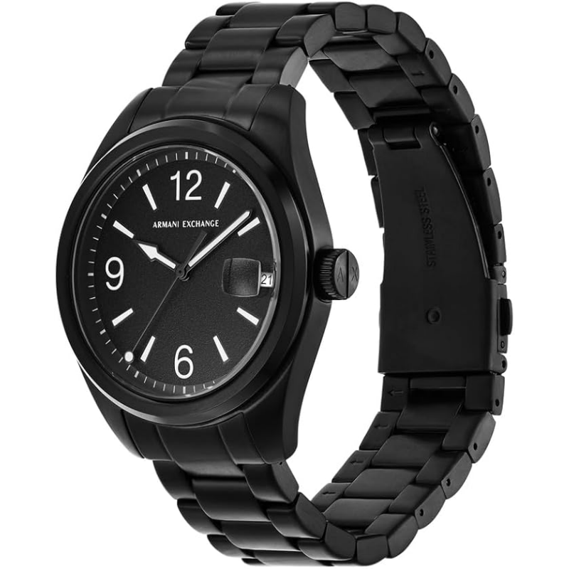 Armani Exchange Men’s Quartz Black Stainless Steel Black Dial 42mm Watch AX1422 (Without Tag) - Image 2