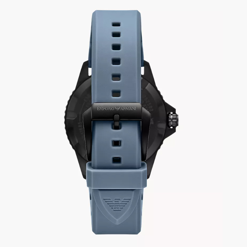 Emporio Armani Men’s Quartz Ice Blue Silicone Strap Ice Blue Dial 42mm Watch AR11685 - Image 3