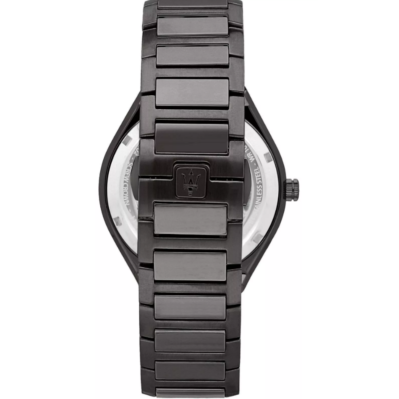 Maserati Men’s Quartz Dark Grey Stainless Steel Black Dial 45mm Watch R8853142001 - Image 3