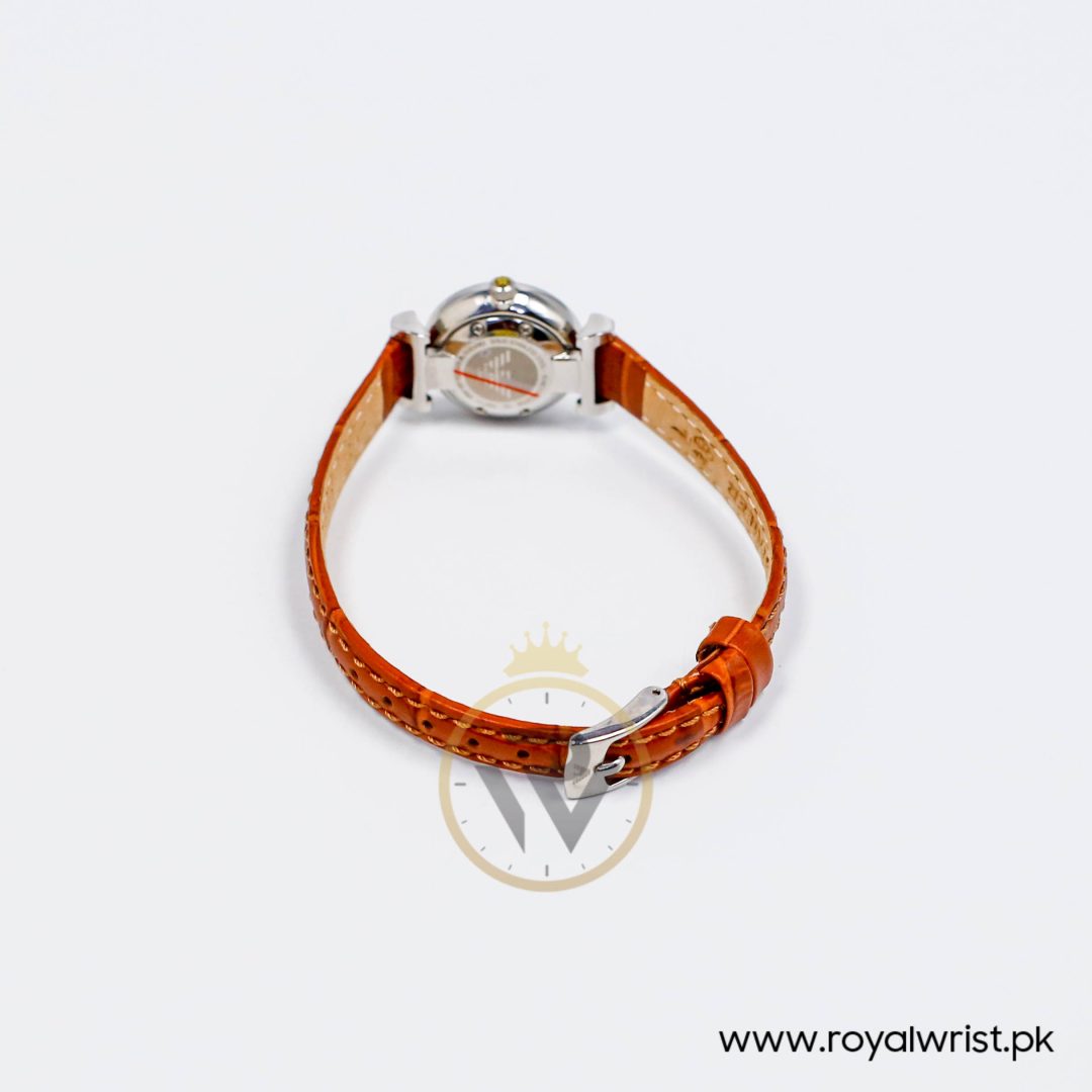 Emporio Armani Women’s Quartz Brown Leather Strap Grey 22mm Watch AR1685-3 - Image 7