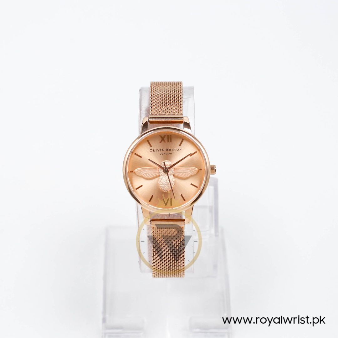 Olivia Burton Women's Quartz Rose Gold Stainless Steel Rose Gold Dial 30mm Watch HM1121 (Like New) - Image 2