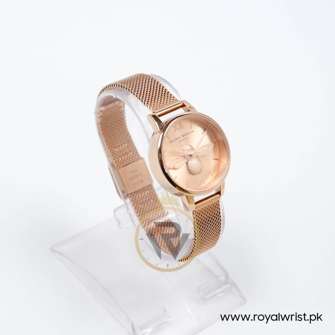 Olivia Burton Women's Quartz Rose Gold Stainless Steel Rose Gold Dial 30mm Watch HM1121 (Like New) - Image 5