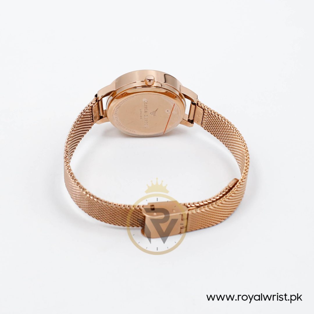 Olivia Burton Women's Quartz Rose Gold Stainless Steel Rose Gold Dial 30mm Watch HM1121 (Like New) - Image 9