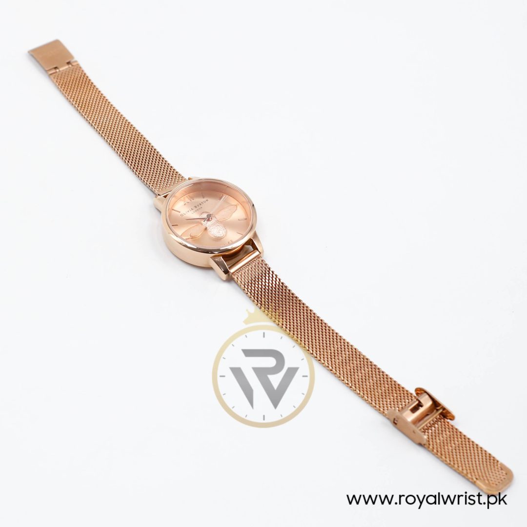 Olivia Burton Women's Quartz Rose Gold Stainless Steel Rose Gold Dial 30mm Watch HM1121