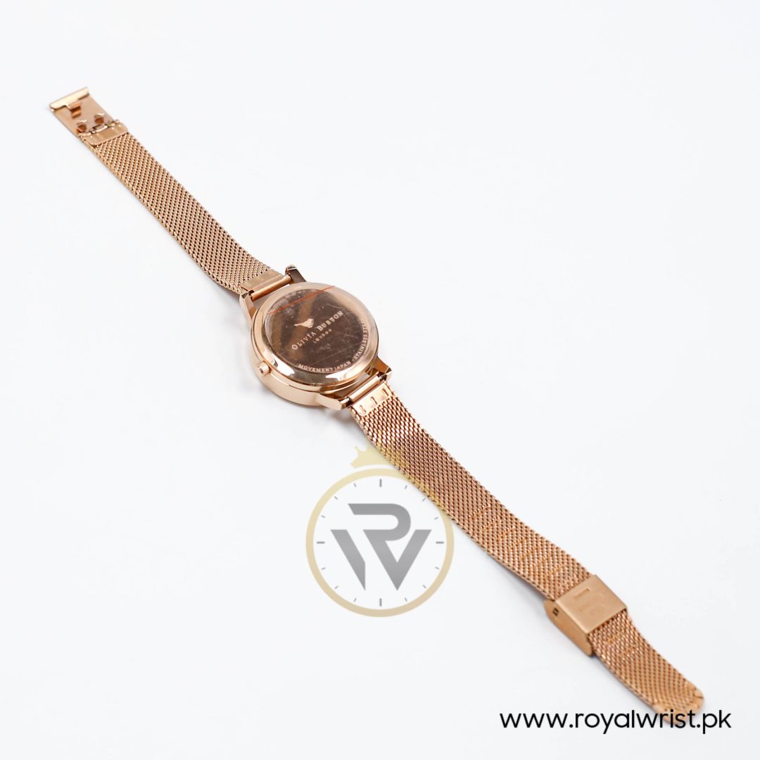 Olivia Burton Women's Quartz Rose Gold Stainless Steel Rose Gold Dial 30mm Watch HM1121