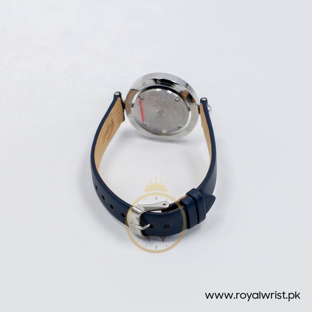 Versace Women’s Quartz Swiss Made Dark Blue Leather Strap Blue Dial 34mm Watch VE7900220-1 (Like New) - Image 10