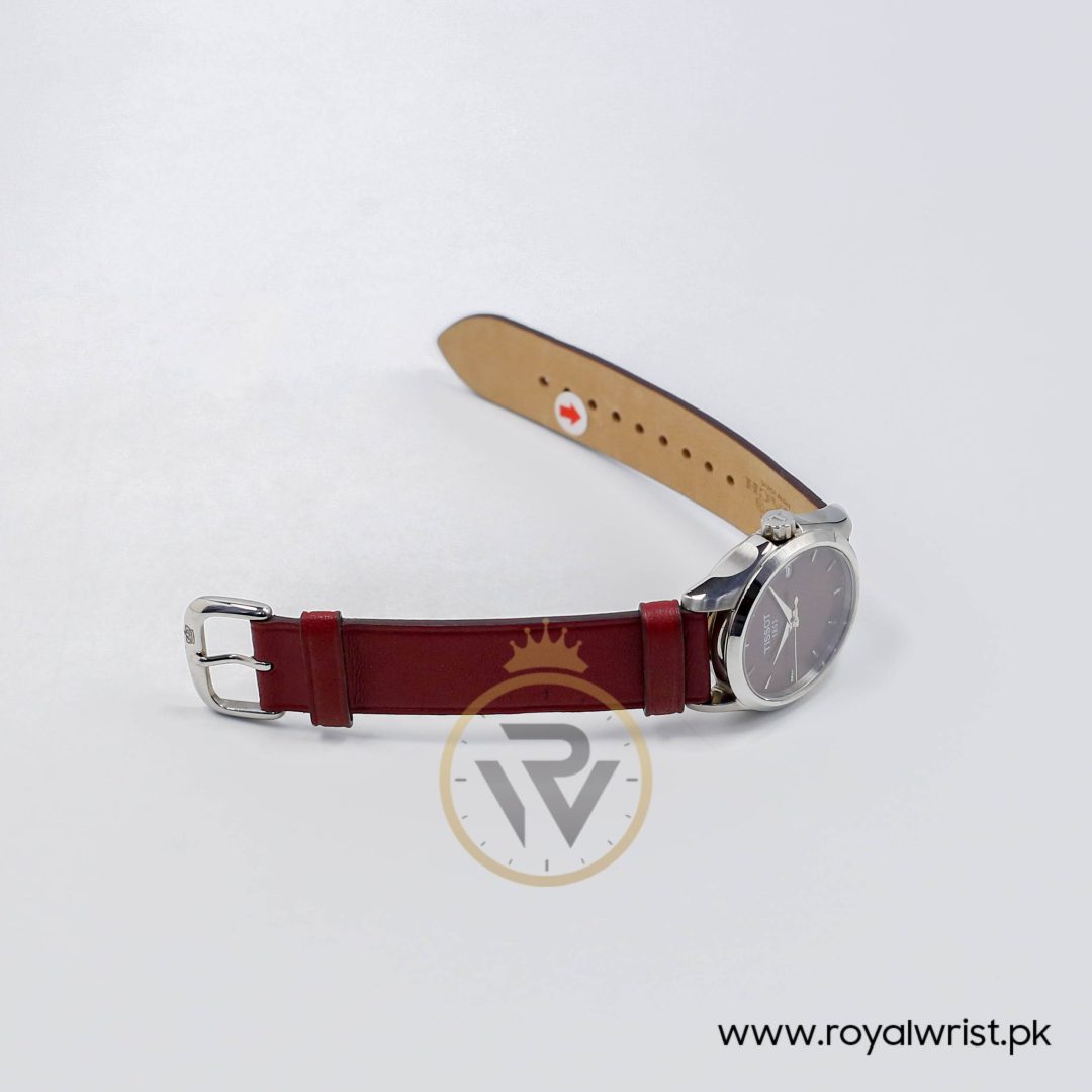 Tissot Women’s Quartz Swiss Made Red Leather Strap Maroon Dial 33mm Watch T035.210.16.371.00 (Like New) - Image 7