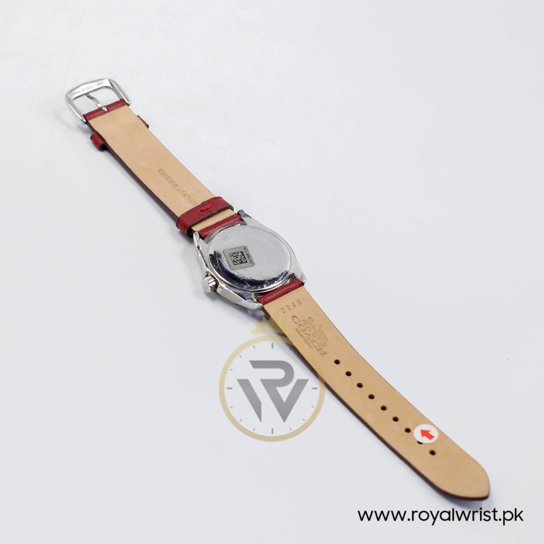 Tissot Women’s Quartz Swiss Made Red Leather Strap Maroon Dial 33mm Watch T035.210.16.371.00 (Like New)