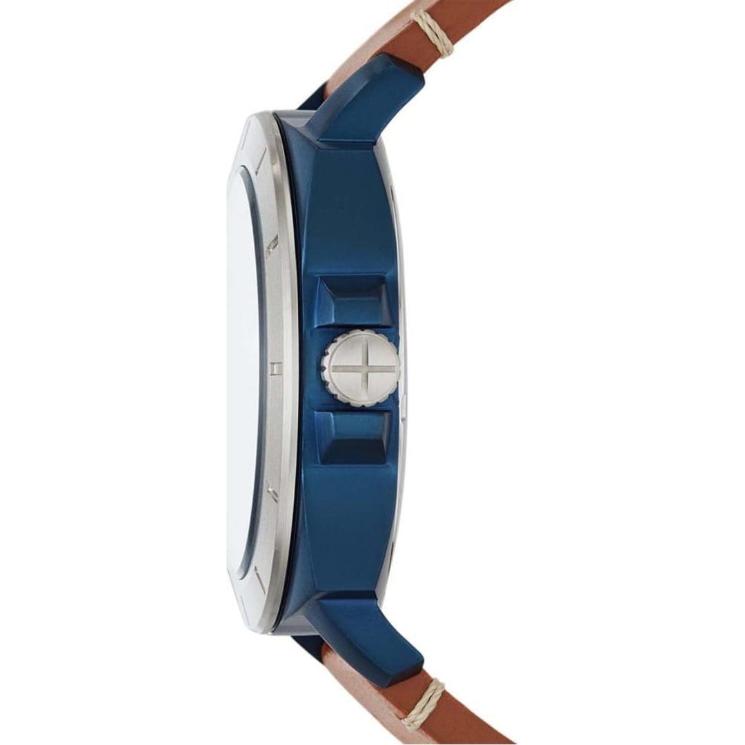 Fossil Men’s Automatic Brown Leather Strap Transparent Dial 45mm Watch BQ2427 (Like New) - Image 2