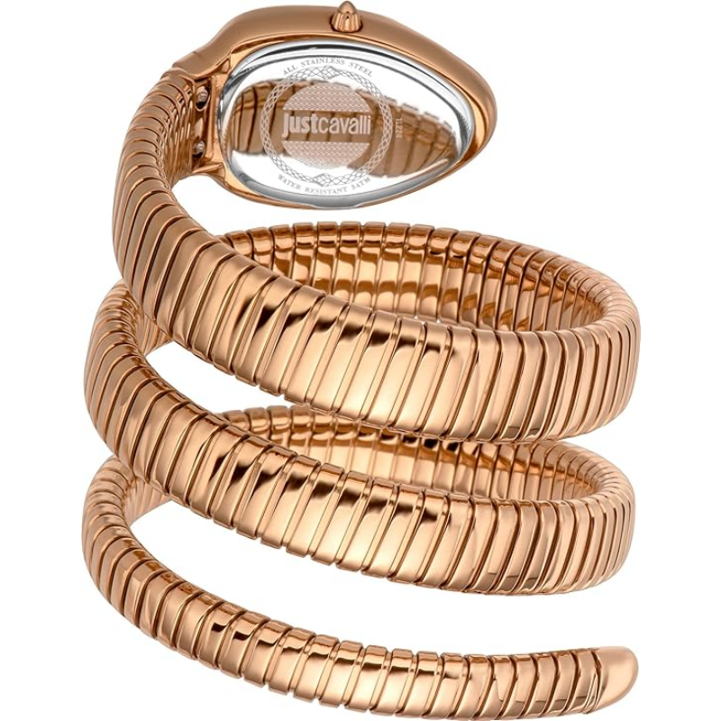 Just Cavalli Women’s Quartz Rose Gold Snake Stainless Steel Green Dial 22mm Watch JC1L224M0055 - Image 3