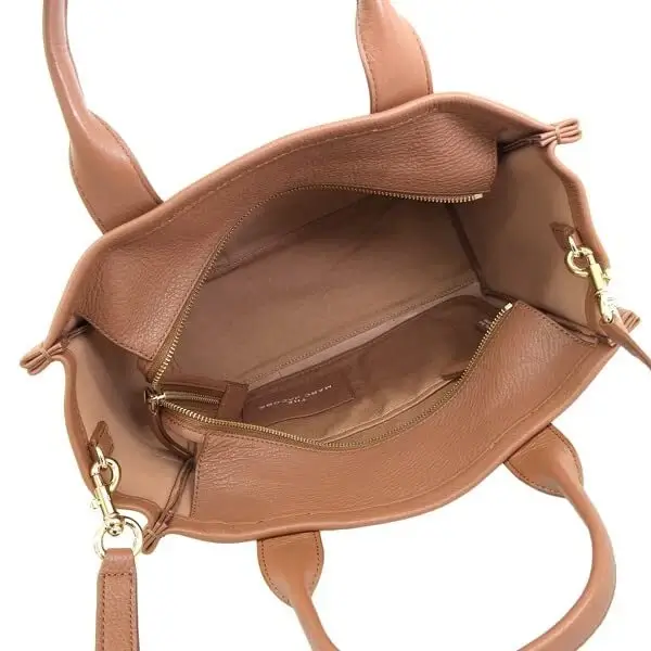 MARC JACOBS Traveler Leather MINI Tote Bag ARGAN OIL BROWN N2 H009L01SP21-212