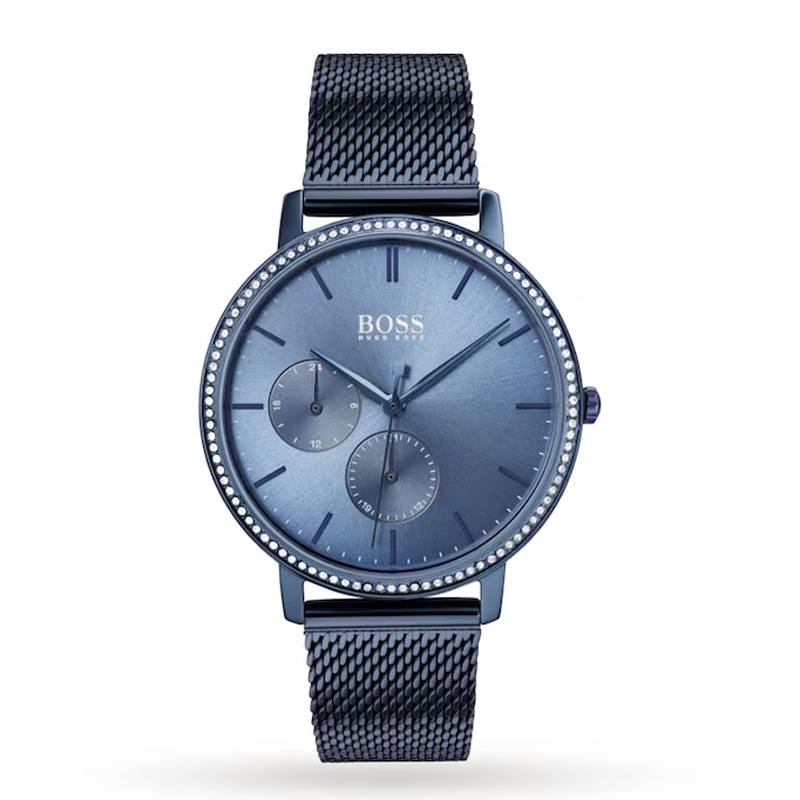 Hugo Boss Women’s Quartz Blue Stainless Steel Blue Dial 35mm Watch 1502518